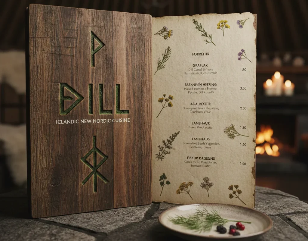 Dill restaurant Iceland Menu