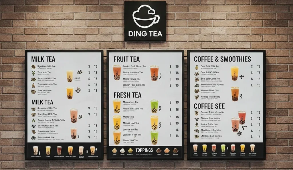 Ding Tea Menu