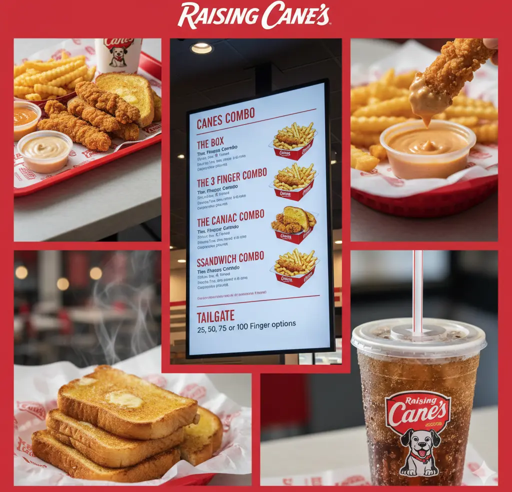 raising canes menu