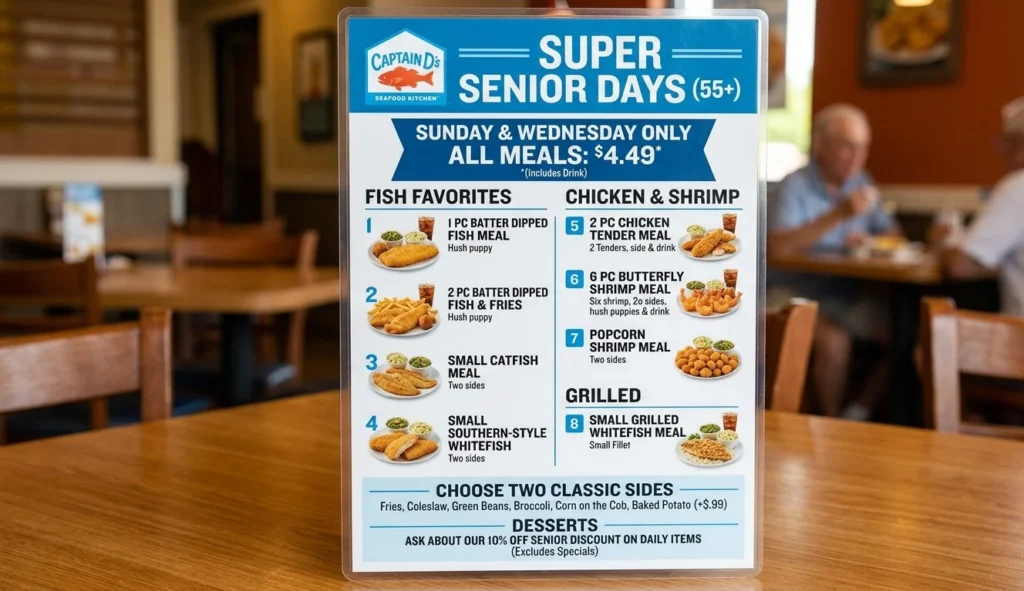 Captain D’s Senior Menu With Prices (Updated 2026)
