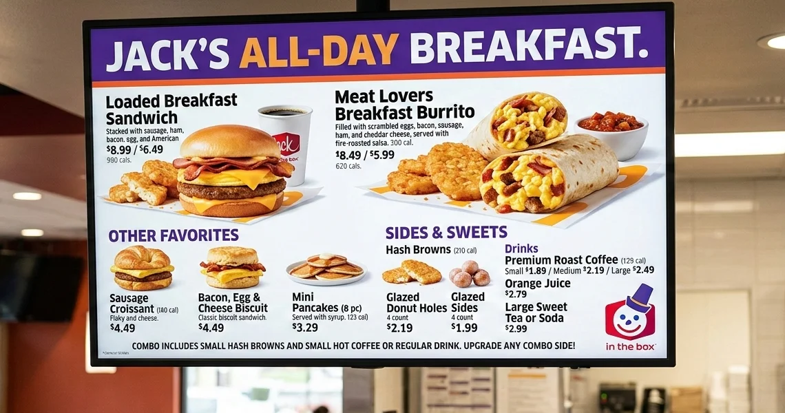 jack in the box breakfast menu