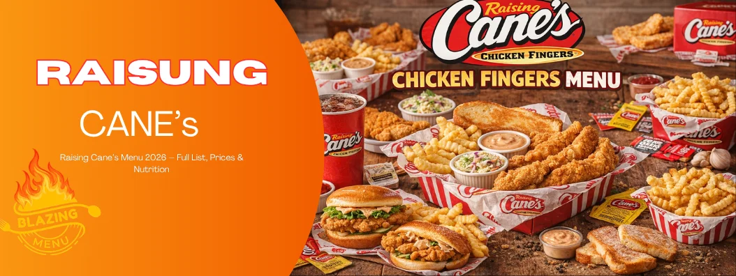 raising canes menu