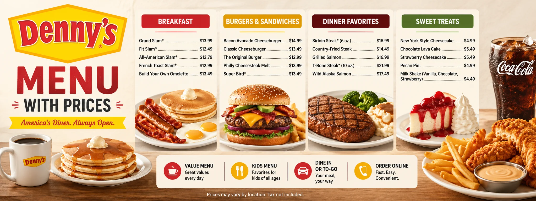 Denny’s Menu with Prices
