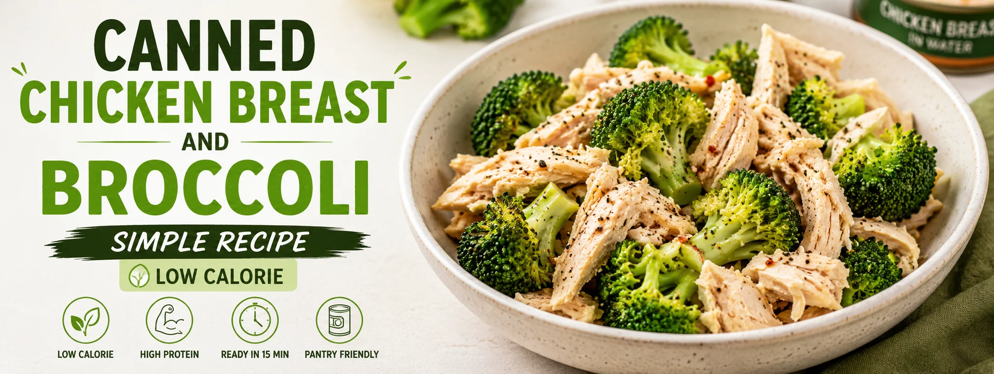 canned chicken breast and broccoli simple recipe low calorie