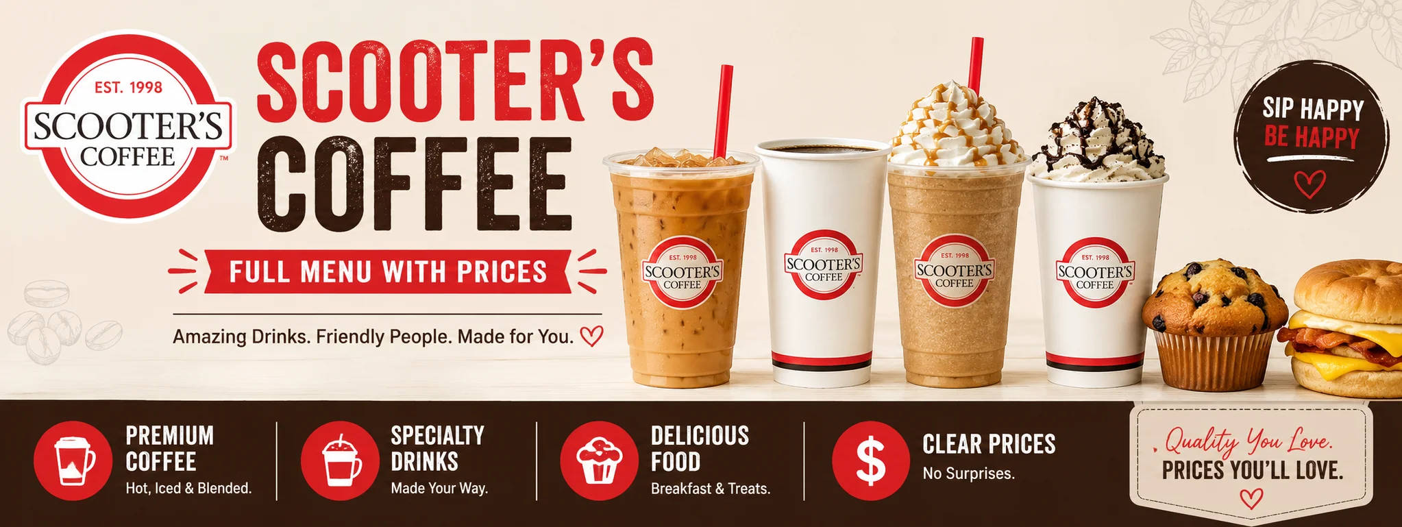 scooter's coffee menu