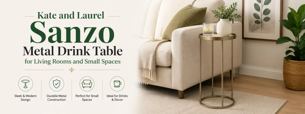 kate and laurel sanzo metal drink table