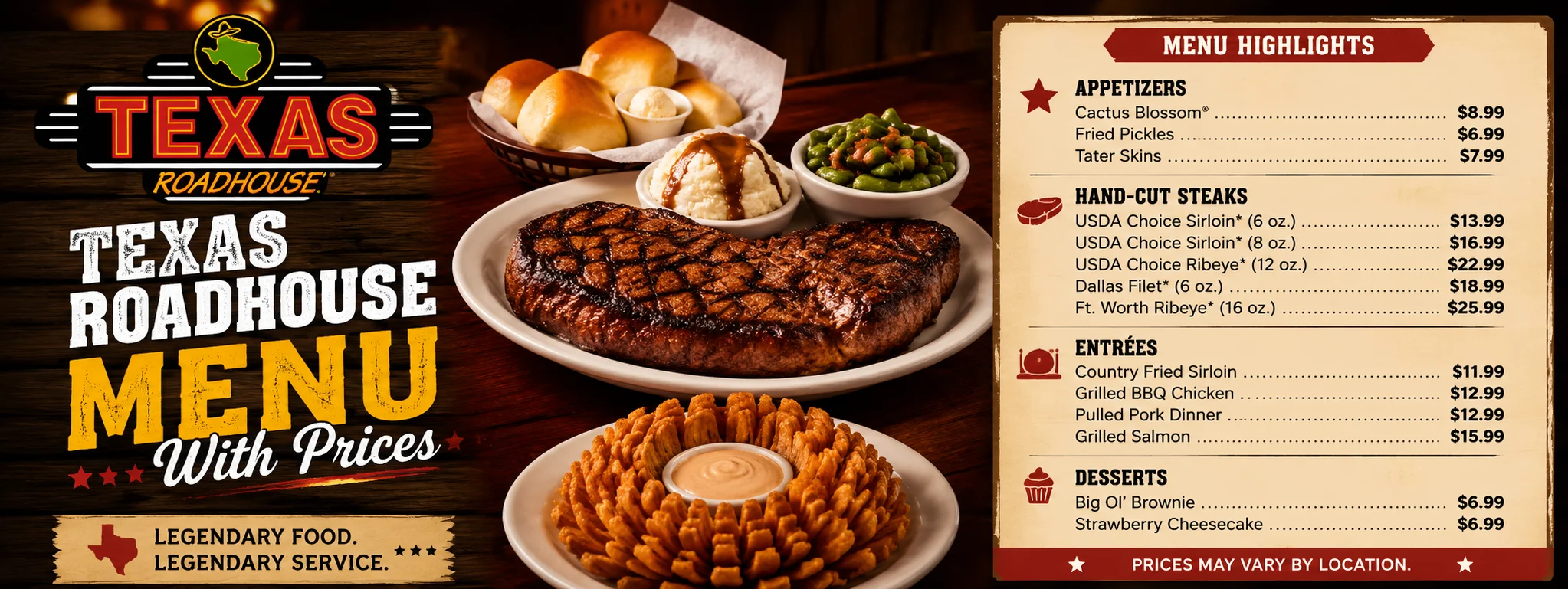 texas roadhouse menu