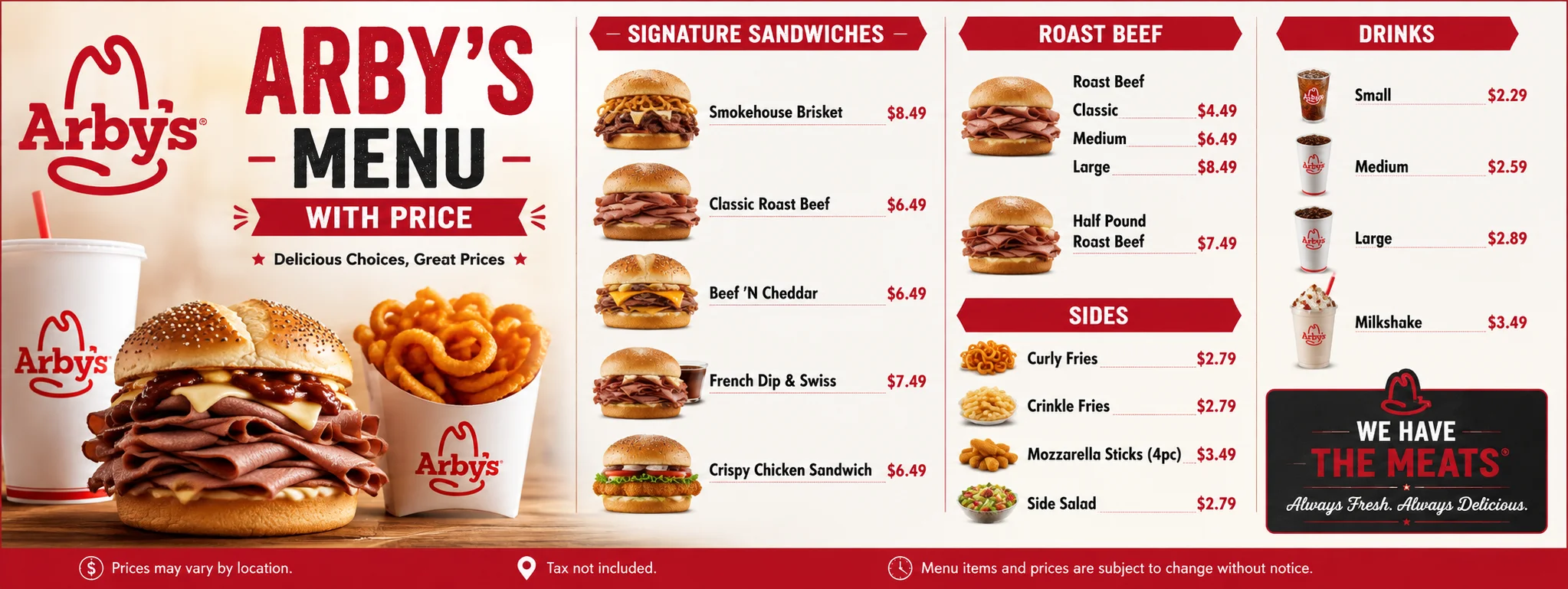 Arby’s Menu