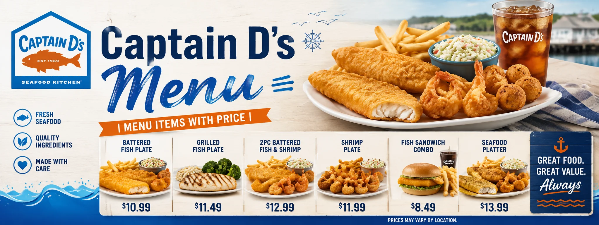 Captain D’s Menu