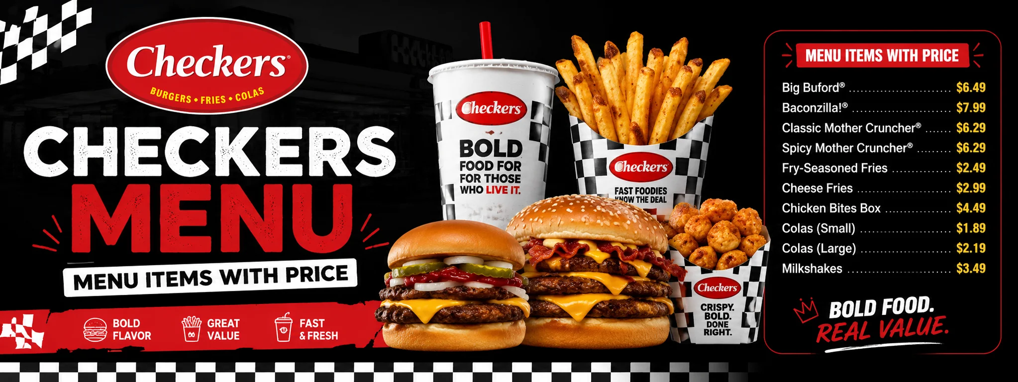 Checkers Menu