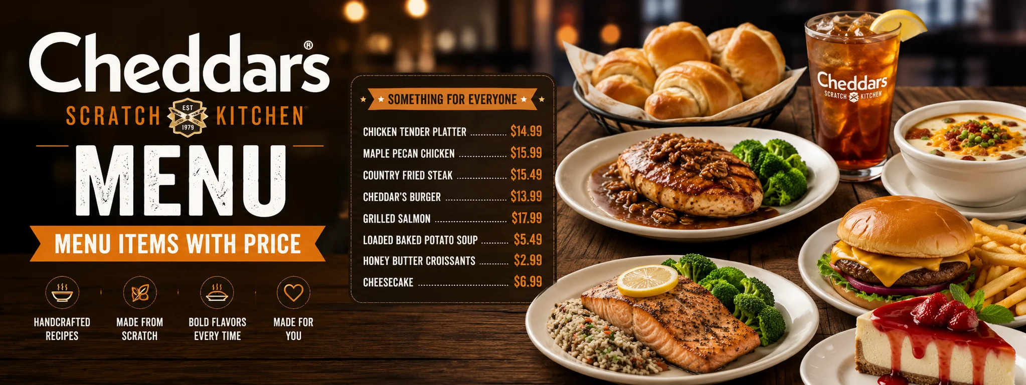 Cheddars Menu