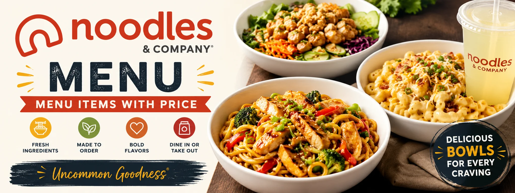 Noodles and Company Menu