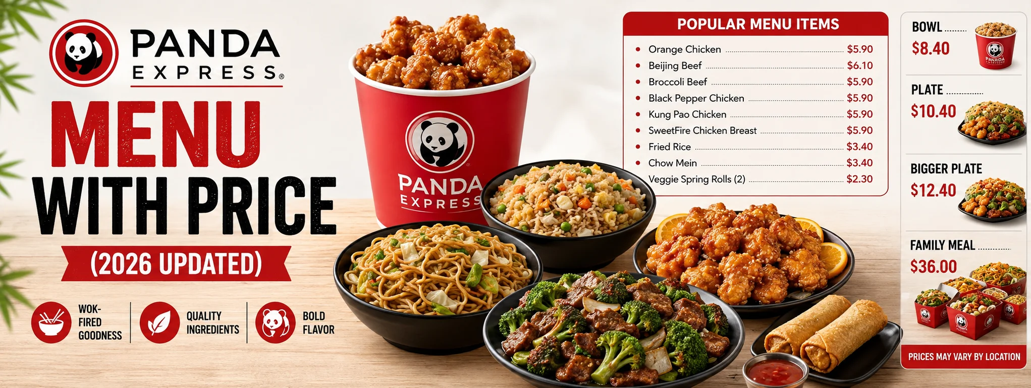 Panda Express Menu