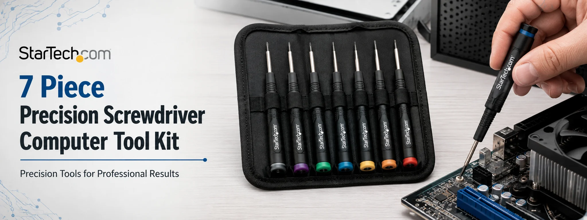 startech.com 7 piece precision screwdriver computer tool kit