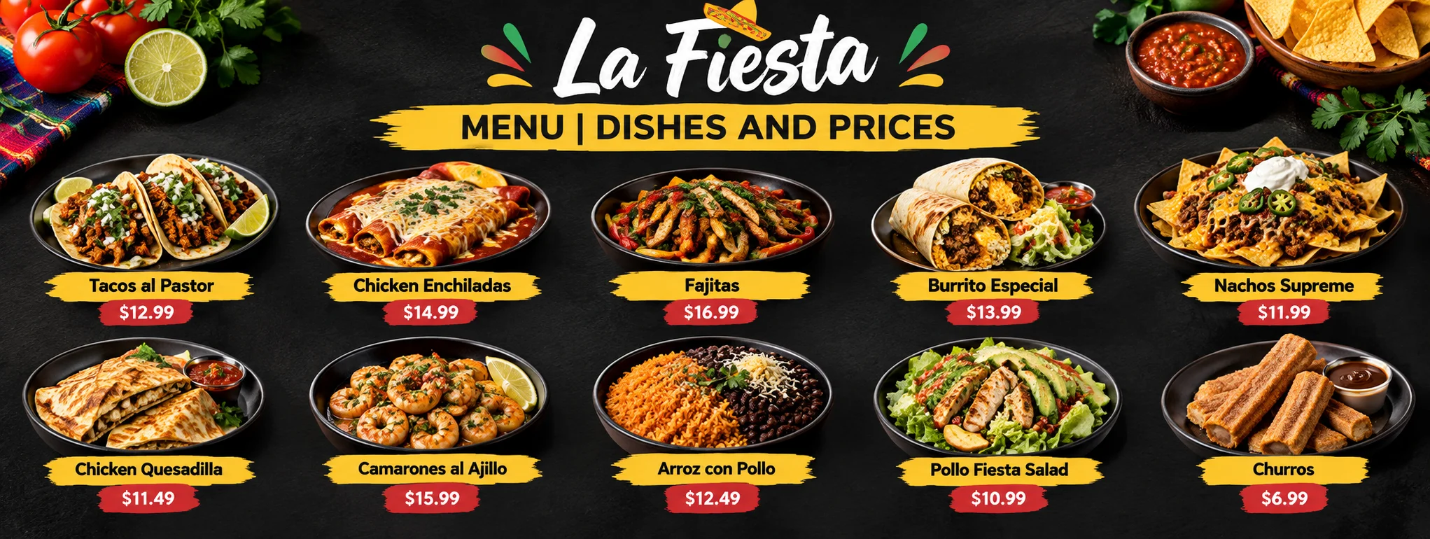 La Fiesta Menu