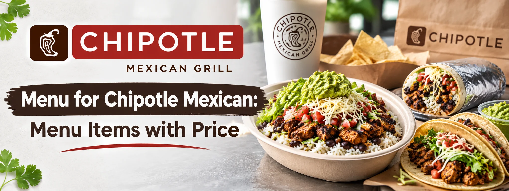 Menu for Chipotle Mexican