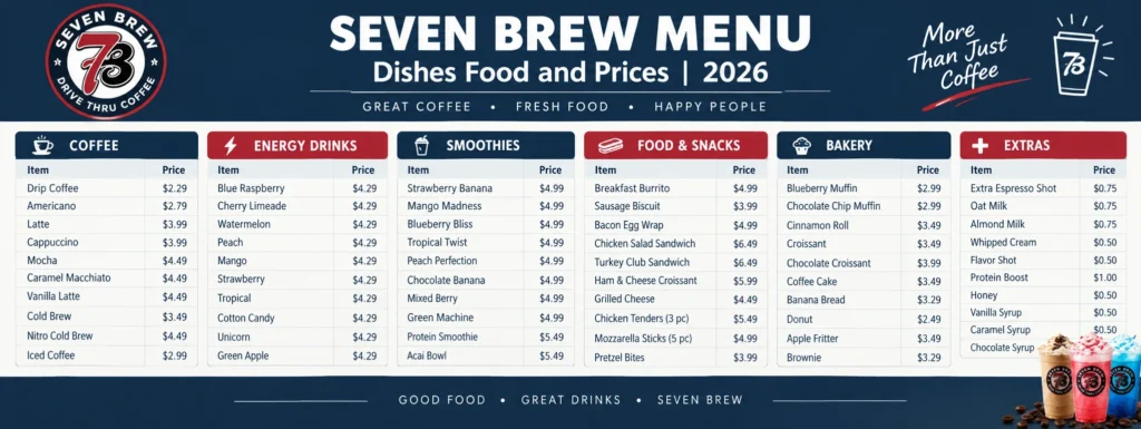 Seven Brew Menu