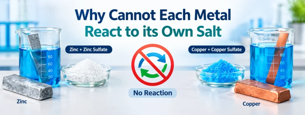 Why Cannot Each Metal React to its Own Salt