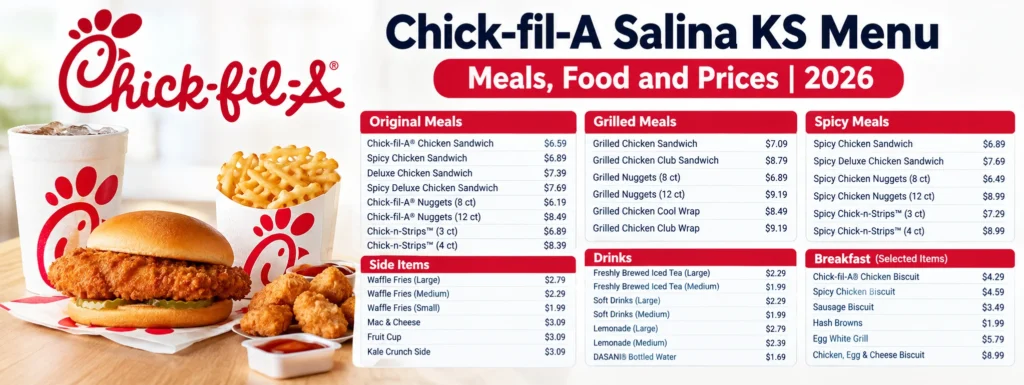 Chick fil A Salina KS Menu