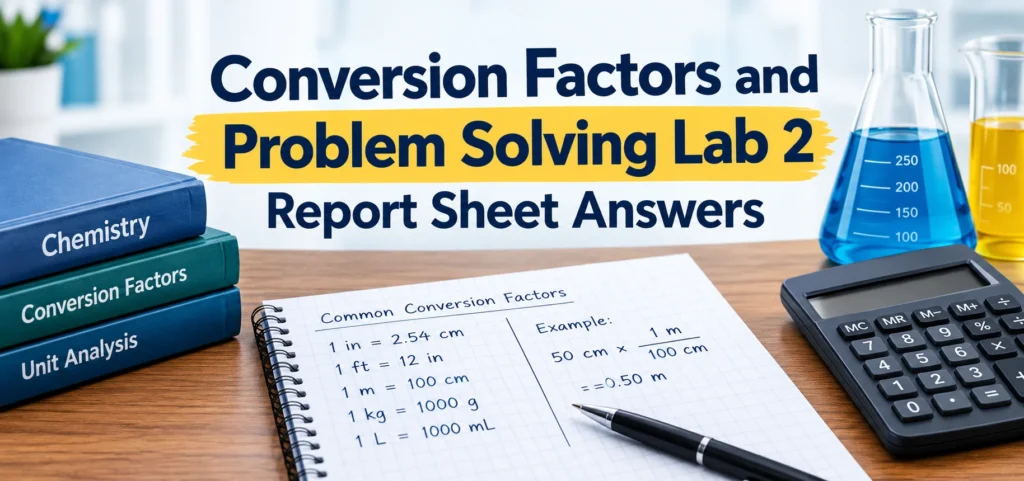 Conversion Factors and Problem Solving Lab 2 Report Sheet Answers