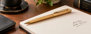Brushed Gold Metal Ballpoint Pen