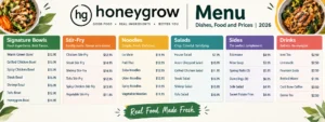 Honeygrow Menu