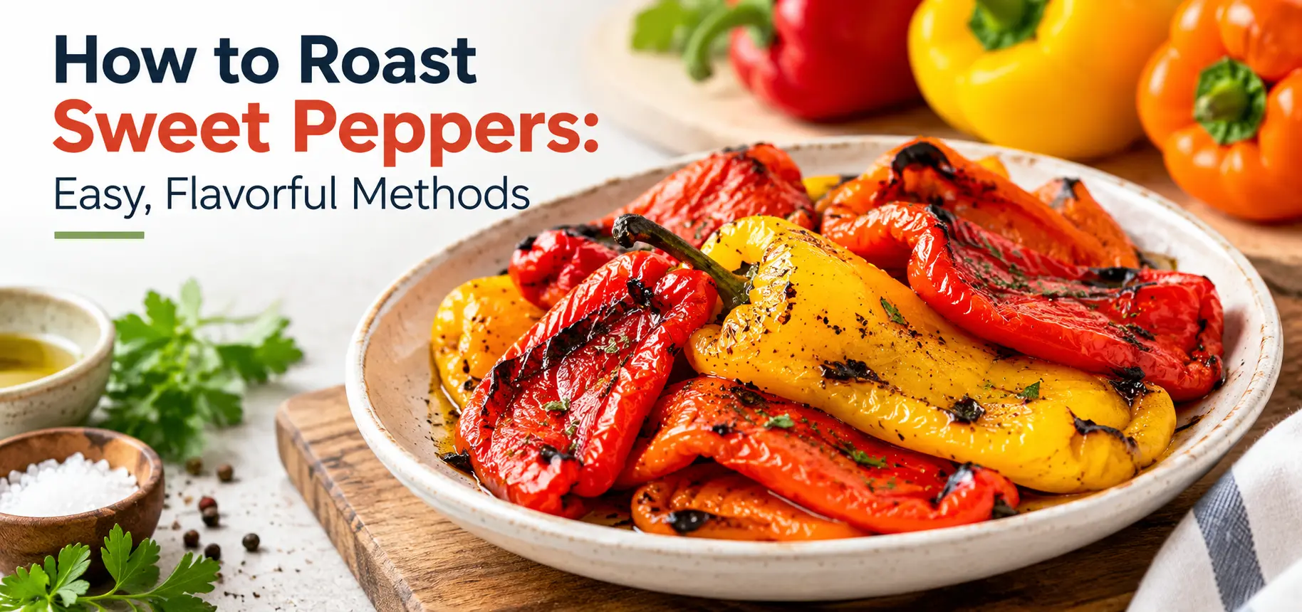 How to Roast Sweet Peppers
