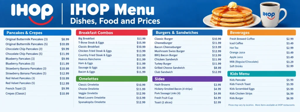 Ihop menu