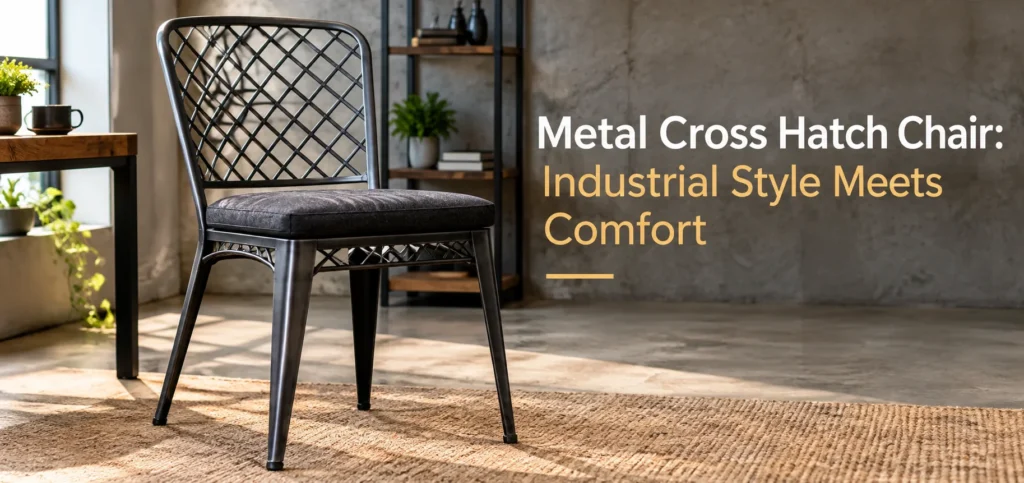 Metal Cross Hatch Chair