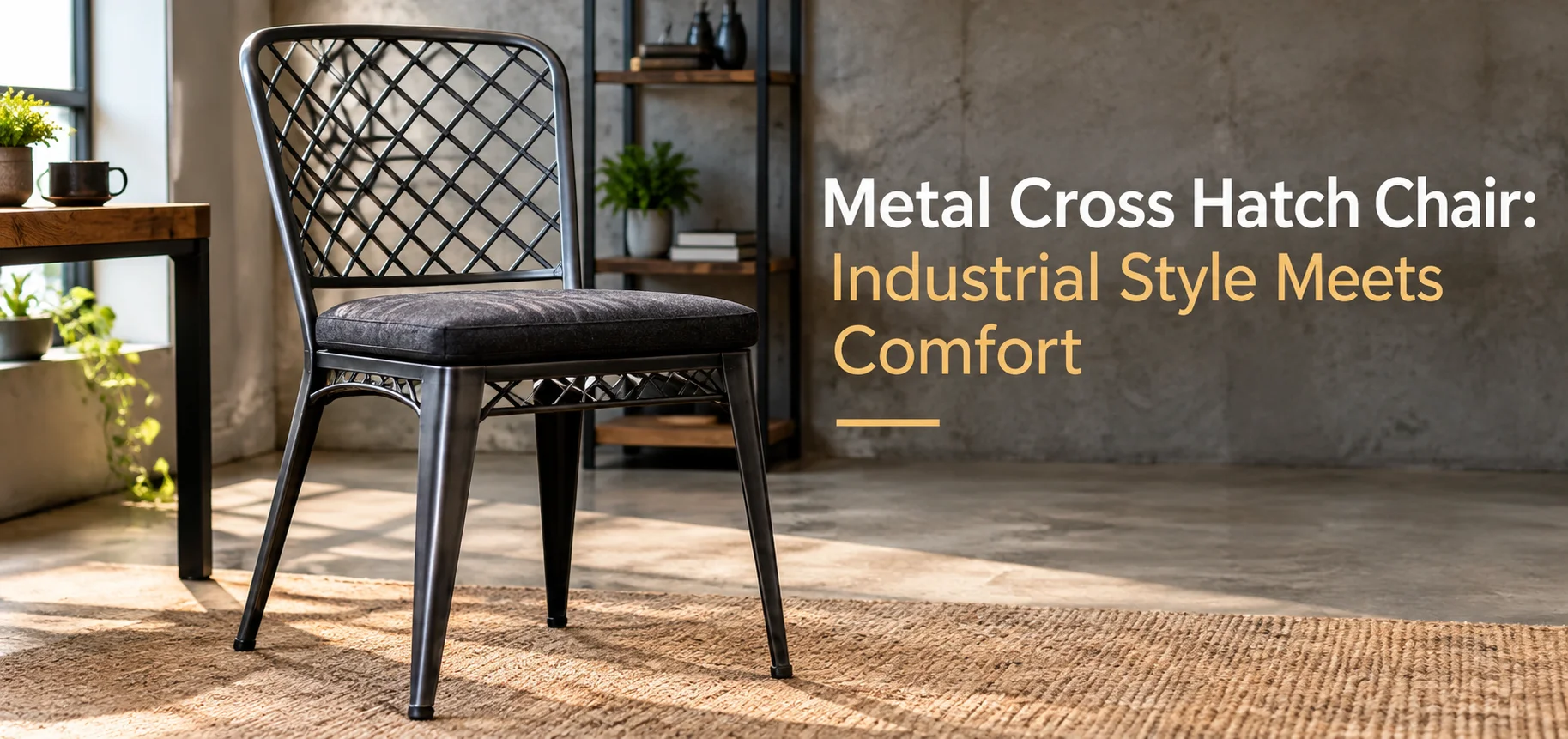 Metal Cross Hatch Chair