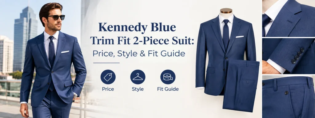 Kennedy Blue Trim Fit 2-Piece Suit