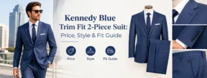 Kennedy Blue Trim Fit 2-Piece Suit