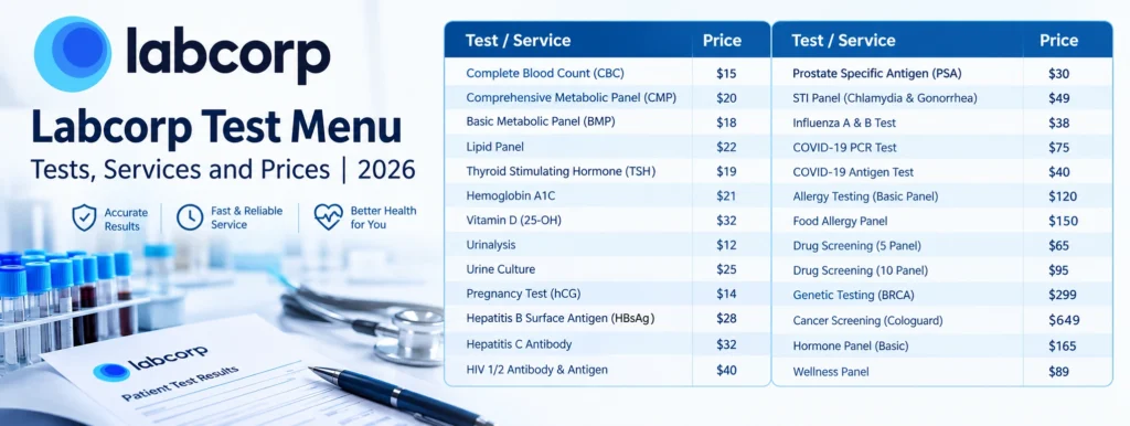 Labcorp Test Menu