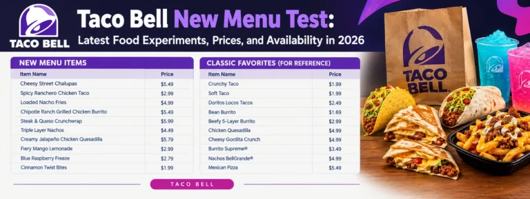 Taco Bell New Menu Test