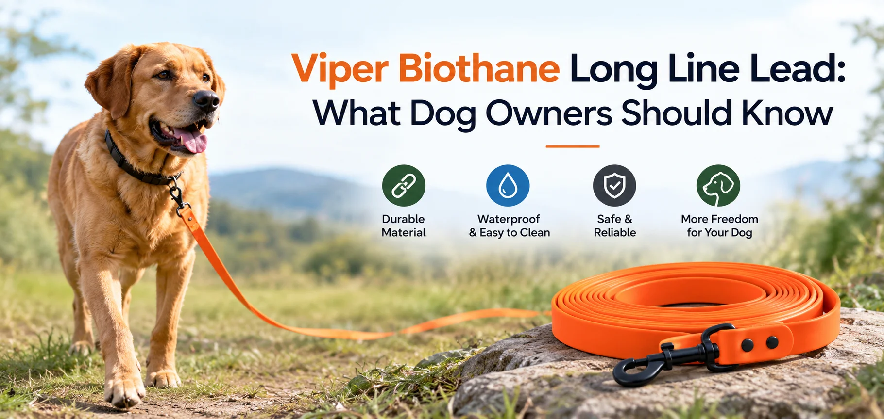 Viper Biothane Long Line Lead