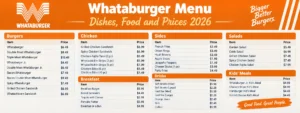 Whataburger Menu