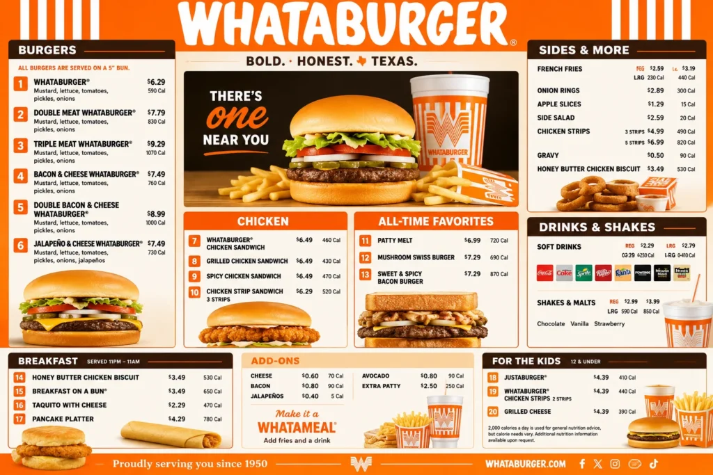 Whataburger Menu